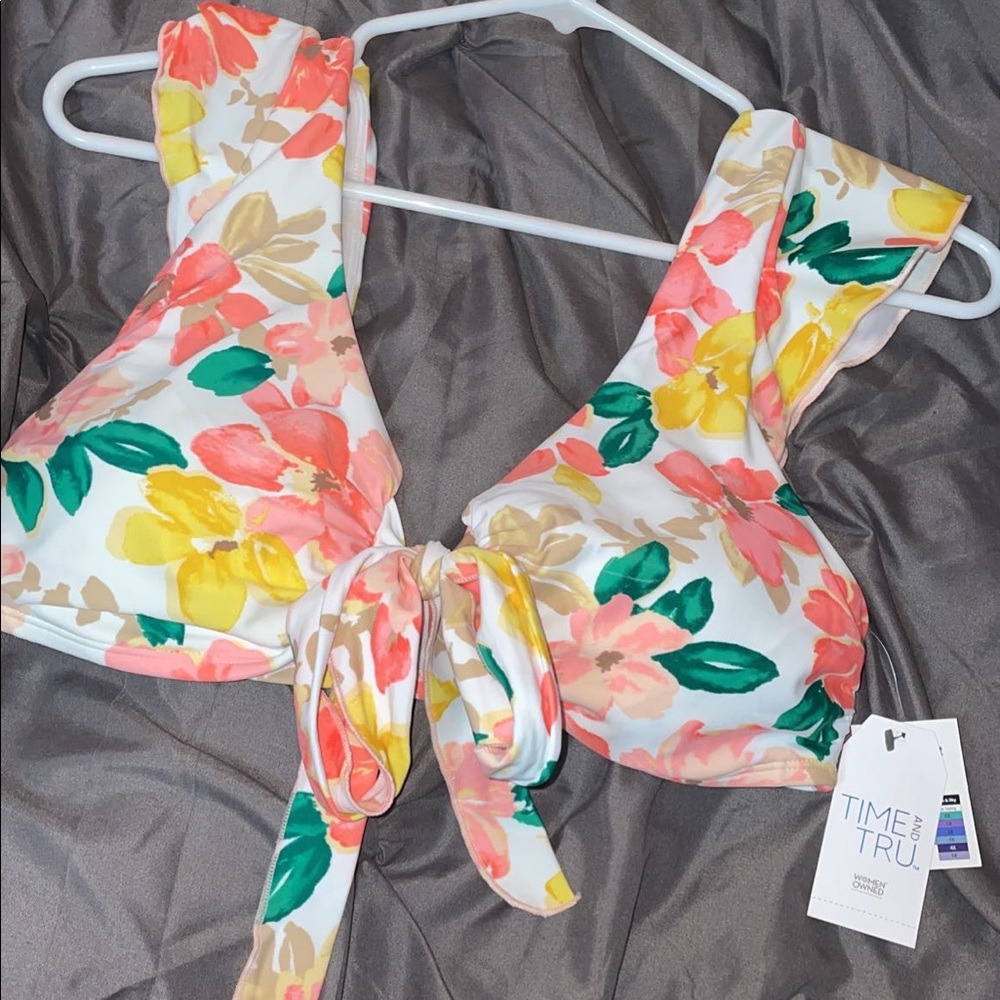 Floral bikini top